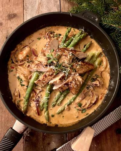 Kylling i parmesansaus