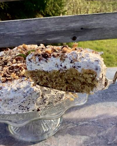 Mandelbunn med sjokoladekrem