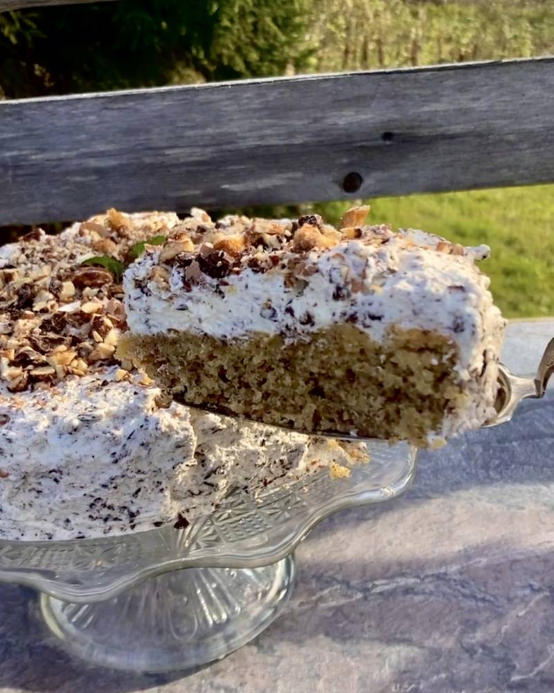 Mandelbunn med sjokoladekrem