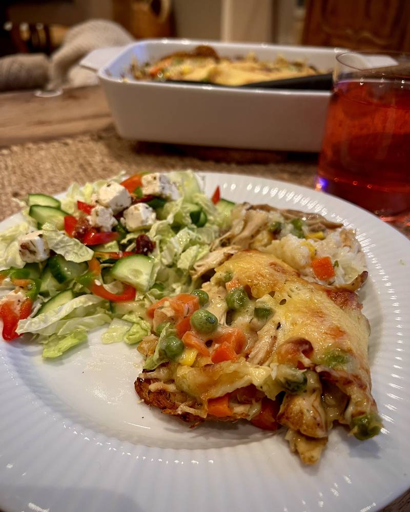 Ris og kylling i bearnaise 